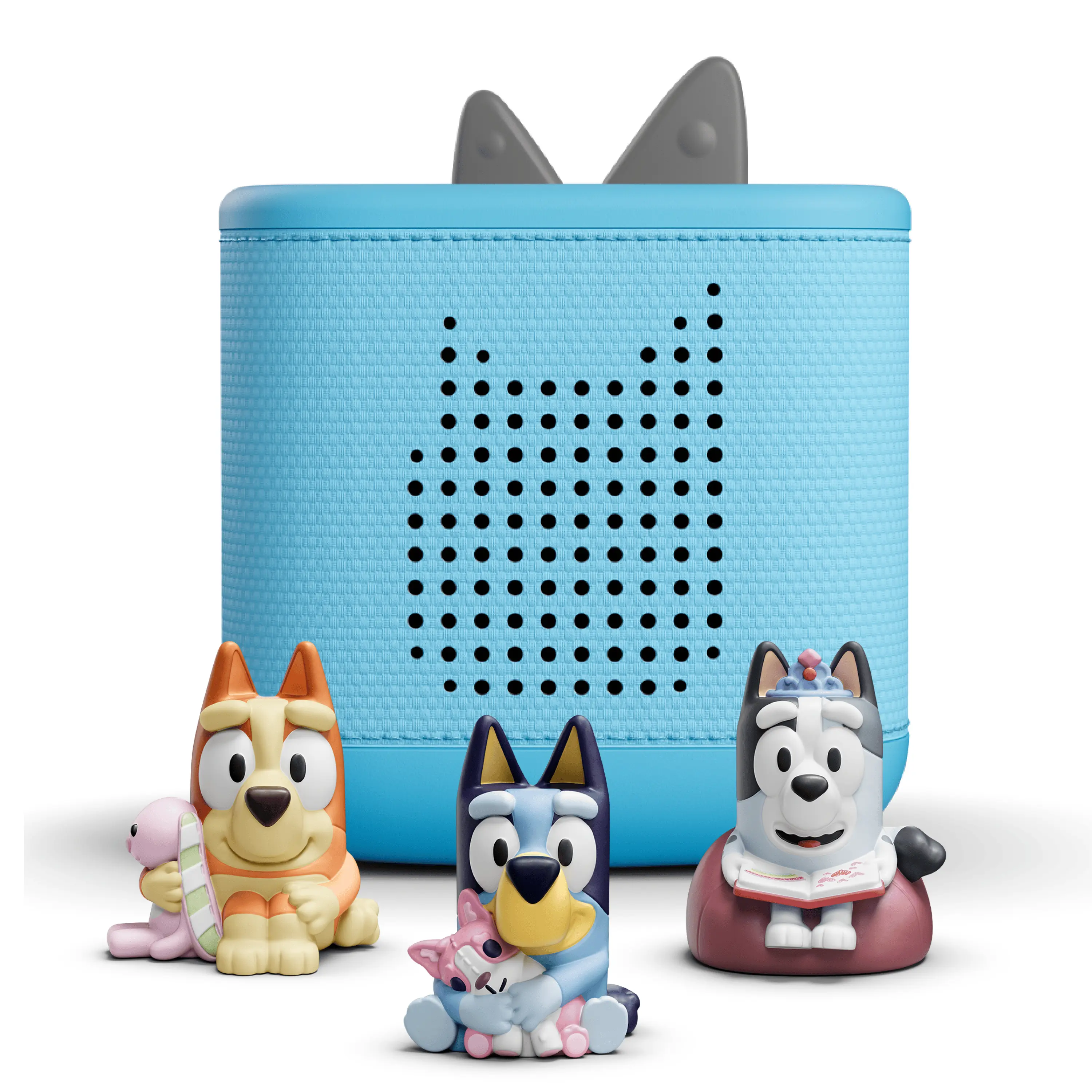 Bluey Toniebox 2 Sky Blue Starter Set Bundle with Bluey, Bingo, and Muffin Tonies