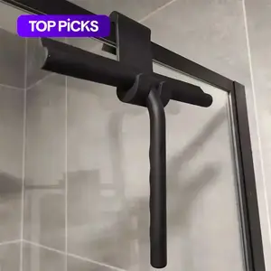 Solid Color Window Cleaning Squeegee, 1 Count Multifunctional Silicone Glass Scraper, Window Cleaning Brush, Household Cleaning Tool, Home Cleaning Tool