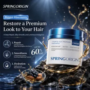 Springorigin Collagen Hair Mask, Deep Repair Treatment for Dry Damaged Hair, Deep Nourishment Boosts Glossy Shine, Suitable for All Hair Types & Straight Hair #Summervibes④