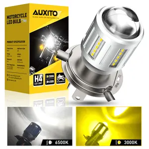 1PCS AUXITO LED  H4 9003 HB2 High-Low Beam Bulb Bright Headlight H4 Motorcycle White Amber