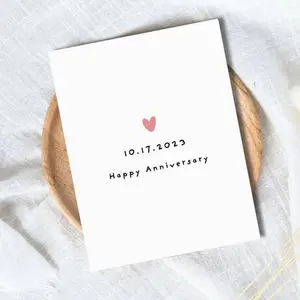 Personalized Anniversary Card - Cute Wedding Date Card
