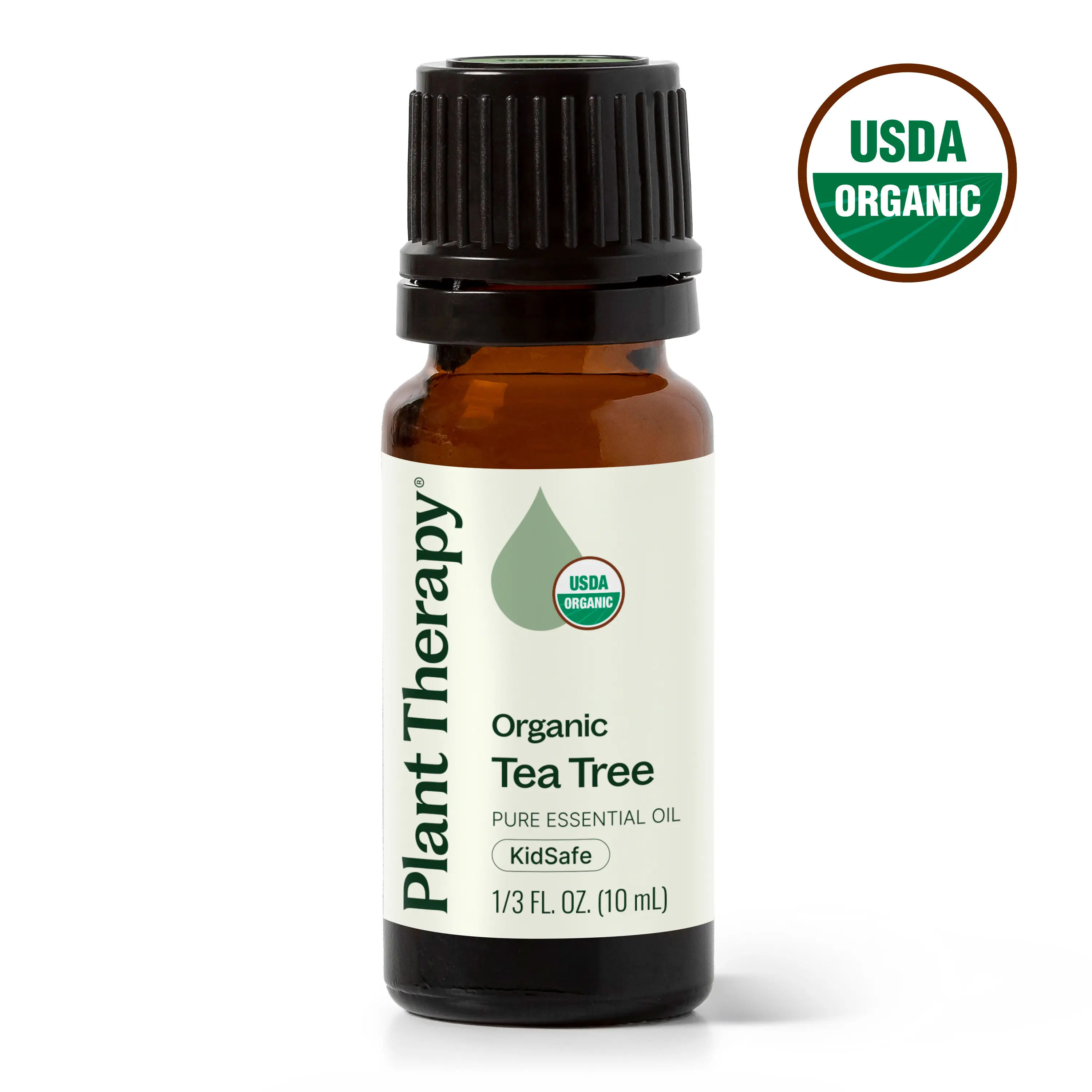 Plant Therapy Organic Tea Tree Oil (Melaleuca)Pure, USDA Certified Organic, Undiluted, Natural Aromatherapy for Skin, Hair, and Toenails, Therapeutic Grade
