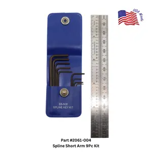 SS-508 Spline Short Arm L Key 9Pc Kit | Bristol Wrench
