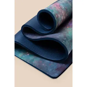 CloudCushion Vegan Suede Yoga Mat - Cool Cosmos 0.5" Thick