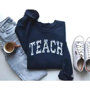 Floral Teach Sweatshirt, Cute Teacher Sweatshirt, Teacher Appreciation Gift, Back To School, Teacher Hoodie. School Shirt, Teacher sweatshirt