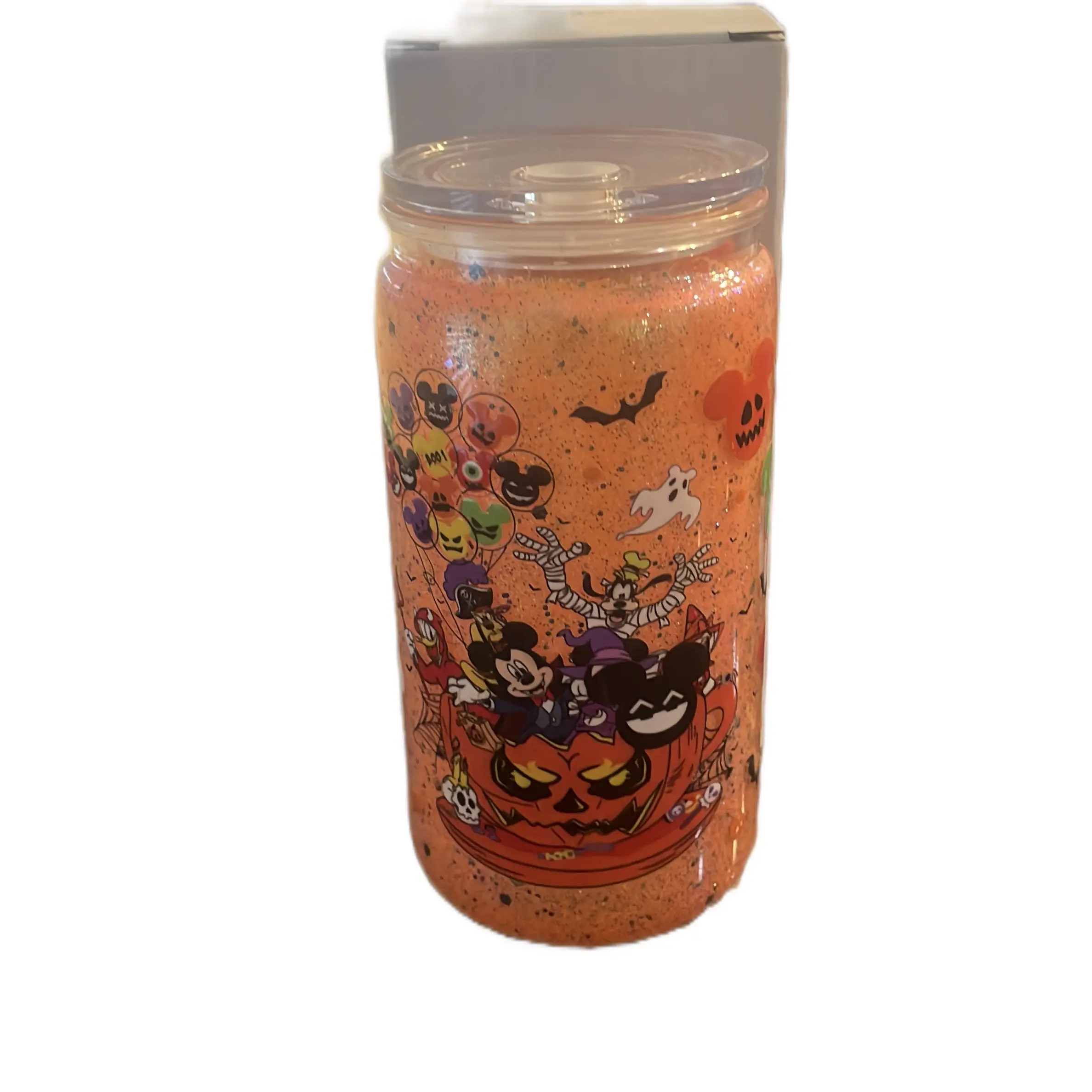 12oz plastic dry glitter snowglobe Tumbler Cup