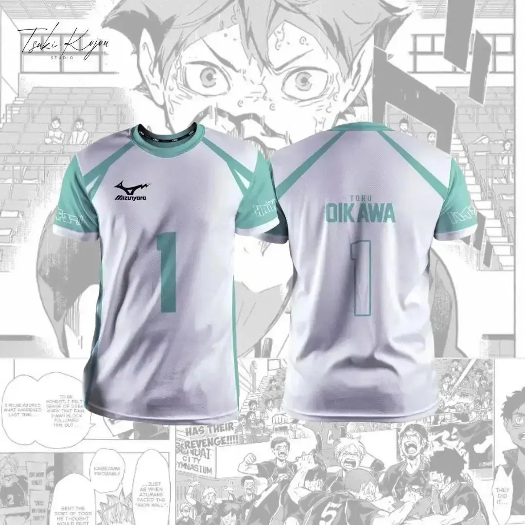 Anime Haikyuu Cosplay Costume Aoba Johsai High School Uniform Toru Oikawa Hajime Iwaizumi Seijoh Volleyball Jersey Sport T-Shirt