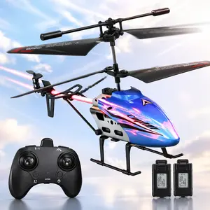 Remote Control Helicopter for Kids & Adults, Color-Changing LED RC Helicopter with Gyro Stabilizer, Rechargeable Flying Toy for Beginners Gift