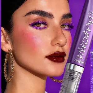 Glitter Mascara, Charming Sparkle Colorful for Eyelashes, Waterproof Long Lasting Diamond Sparkle, Voluminous Lengthening for Women