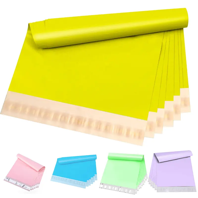 Colorful Envelopes 8x12 In, 10/20 Pcs Self-Seal Waterproof Plastic Shipping Envelopes, Postal Mailing Bags for Small Businesses (Yellow, Purple, Pink, Green, Blue), Shipping Bags