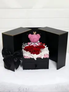 Valentine Gift Set, Romantic Gift Box, Rose Necklace & Lipstick Box, Sweetheart Bear Design, All-Seasons Present, Limited Edition (1314 Pieces)