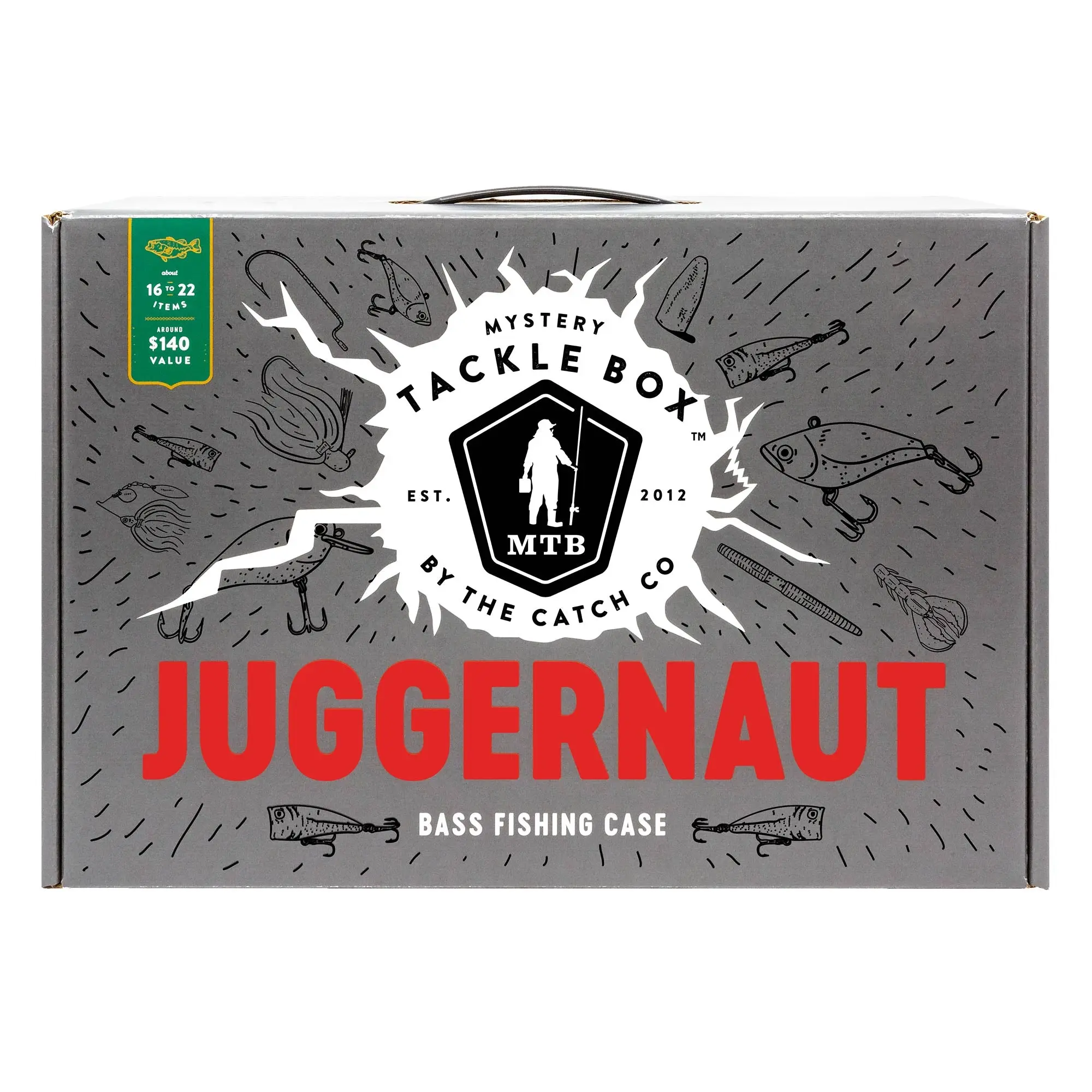Mystery Tackle Box Juggernaut Box - 16-22 Bass Fishing Baits Premium Trading Cards Collectible Booster Packs