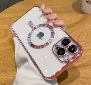 Protective Shockproof Case Cover For iPhone 15  / i15 Plus / i15 Pro / i 15 Pro Max / With Camera Lens Cover(Rose Gold)