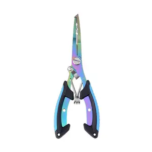 Blue Anti-Slip Thickened Eagle Jaw Fishing Pliers Set, Multi-Functional Lure Pliers, Line Cutting Hook Baiting, Lead Sinking Clip Holder
