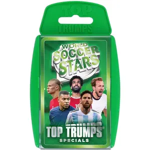 Top Trumps Card Game World Soccer Stars - Family Games for Kids and Adults - Learning Games - Kids Card Games for 2 Players and More - Kid War Games - Card Wars - for 6 Plus Kids
