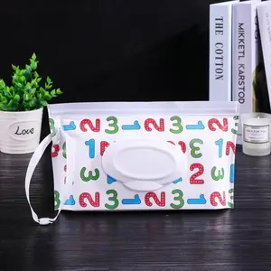 1pc Refillable Wet Wipe Pouch with Seal Design EVA Travel Portable Wipe Dispenser Holder Convenient Extract