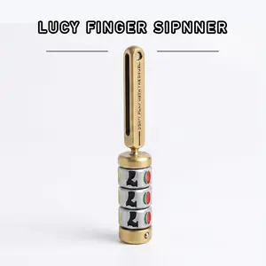 PlayGenie New EDC Lucky Stress-relief Finger Spinner,Gift for Friends,Metal Fidget Toy, Party Gift.