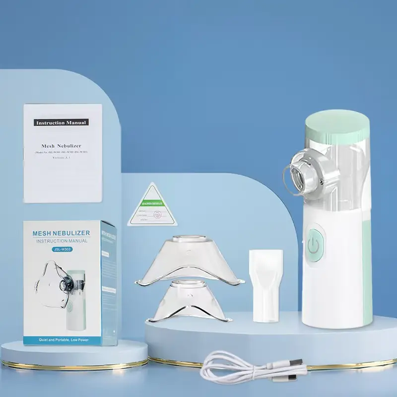 Portable Handheld Nebulizer with Fine Mist Nozzle, Hydrating Pocket Steamer for Family Use, Available in Battery-Powered or Rechargeable Dual Versions, Battery-Powered Version, Rechargeable Version