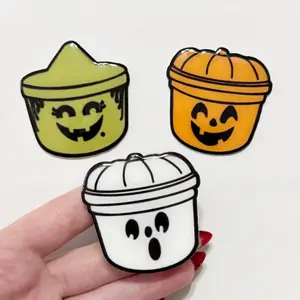 Boo Buckets Phone Grip Halloween Pumpkin Acrylic Kindle Grip