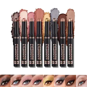 Long Lasting Cream Eyeshadow Sticks, Waterproof Eye Makeup Set with Silky Matte and Glow Finish for Daily Looks