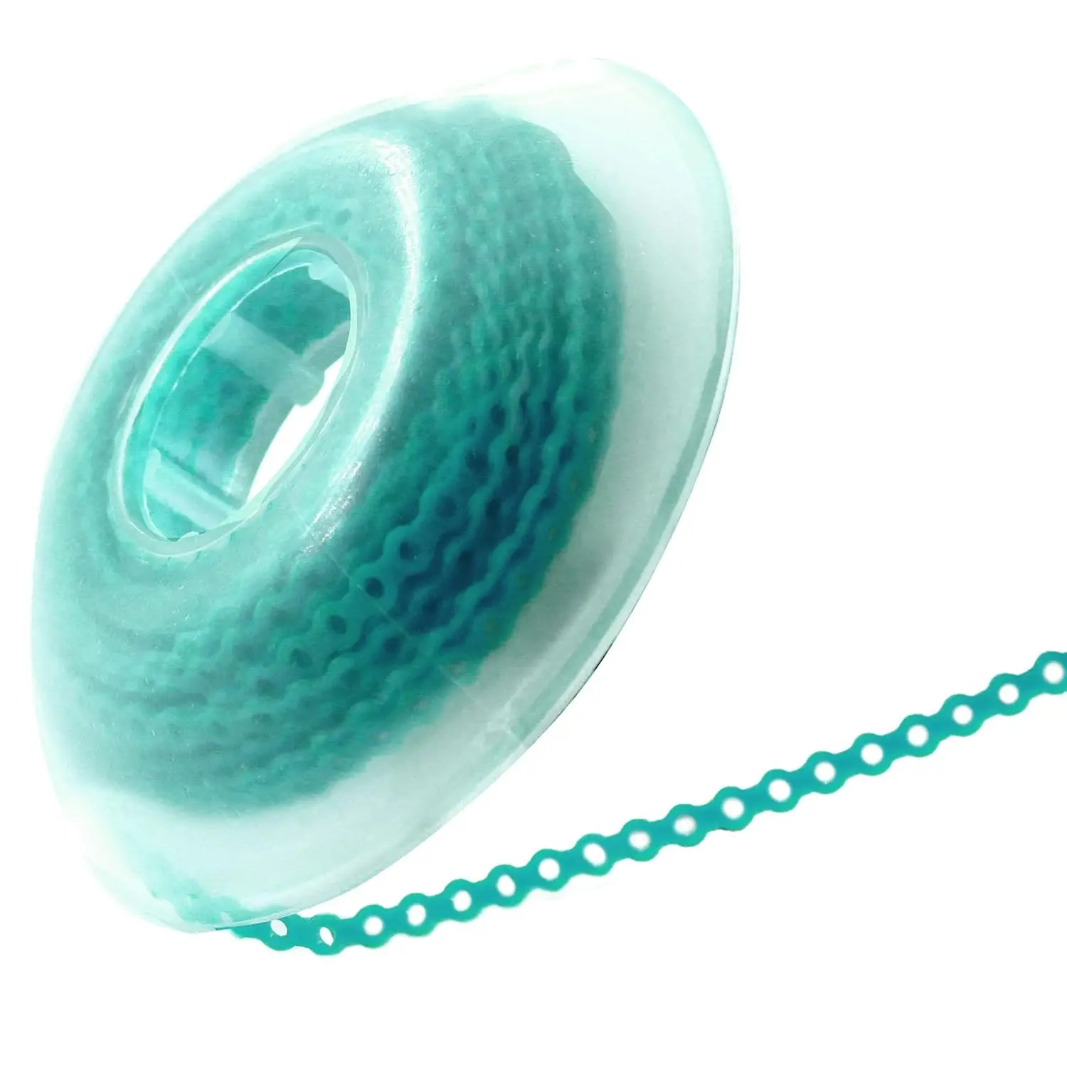 Orthodontic Power Chains for Braces - 15-in Dental Rubber Single Roll, 0.166-in (4.2mm) Turquoise, Consistent Long-Force Teeth Alignment Tool (Dental Orthodontic Accessory Lineup) (No Honey Candy Pink Option), Orthodontic Accessories