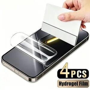 4 Pcs Hydrogel Film for Xiaomi Poco X8 Pro Max,X8 Pro M8 Pro M8 F8 Pro F8 Ultra F7 F7 Pro F7 Ultra M7 M7 Pro X6 Pro X6 M6 Plus F6 Pro F6 Screen Auto Repair, Anti-Scratch, Fingerprint Resistant, Touch Sensitive Screen Protector