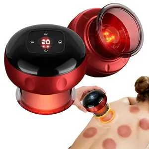 Smart Cupping Massager, Red Light Cupping Treatment Set with 2 Modes, Electric Cupping Kit with 12 Levels Heat & Suction, Full Body Relaxation Tool for Arm Neck Shoulder Back Leg, Relaxation Aid