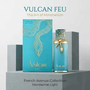 Vulcan Feu Eau De Parfum Unisex 100ML, Mango Ginger Oud Amber Scent, Long Lasting Tropical Woody Fragrance, Floral Amber Fragrance, Perfect for All Seasons