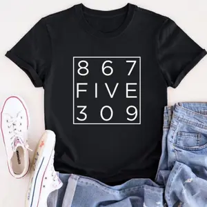 Retro 80's Funny Music Shirt Tommy Tutone Graphic Tee Music Lover Gift Idea Retro Vintage Style Casual Short Sleeve 100% Cotton Crew Neck Top Funny Gift Shirt Unisex for Men Women Daily Casual Summer Wear