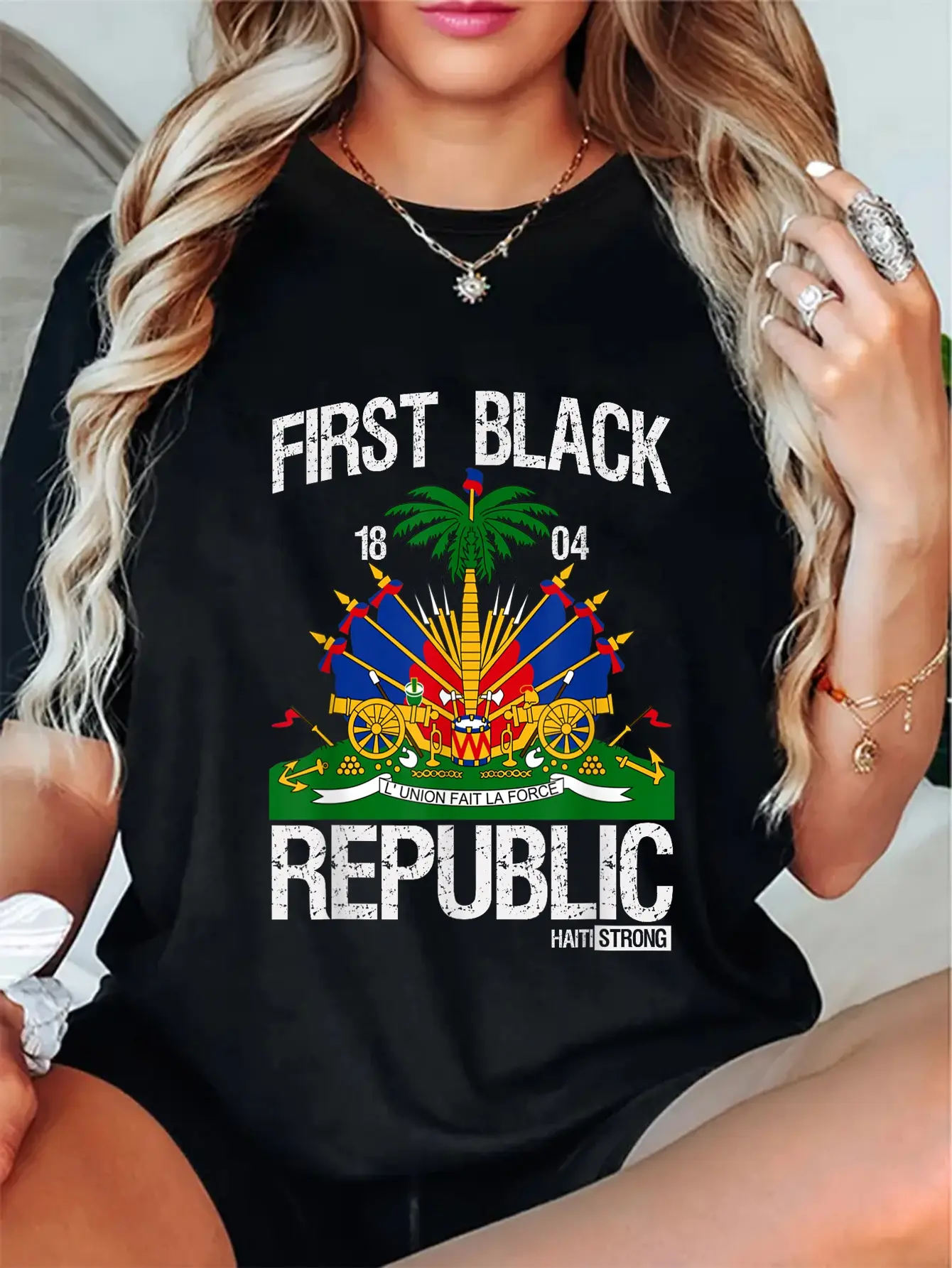 100% cotton Haitian History Revolution Since 1804 | First Black Republic T-Shirt casual Fashion graphic tees women women graphic shirts