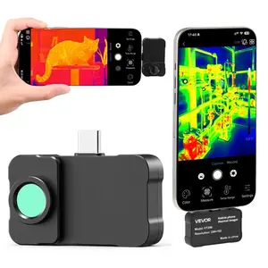 VEVOR Thermal Imaging Camera for Android iOS, 512x 384 Super Resolution with Macro Lens, 25HZ Refresh Rate Infrared Thermal Imager for Smartphones Tablets, 256x 192 IR Resolution, -4F to 1022F