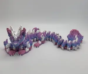 3D Printed Articulated Cat Dragon – Fantasy Poseable Figure