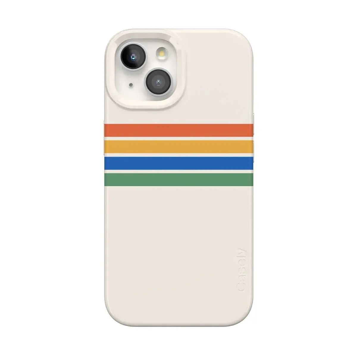 Casely iPhone 15 Case | Totally Groovy | Rainbow Stripes Color Block | Compatible with MagSafe | Classic Ultra Thin Design