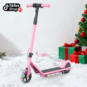 【Spring Exclusive】SS2 Electric Scooter for Kids 6-12, 150W Motor, 15 Miles Range, 10 MPH Max Speed, 3 Height Adjustable, Dual Brake, Colorful Lights, UL 2272 Certified, 5 - inch Flash Tire, 154lb Max Load, 18V2.6Ah