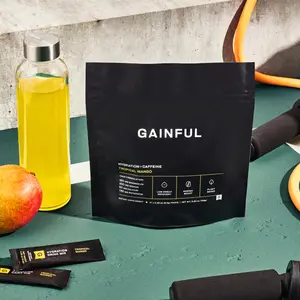 Gainful Hydration Powder Packets Caffeine Free with Magnesium & Sodium Energy Support Low Sugar 21 Sticks for Optimum Recovery Fitness Supplement Natural