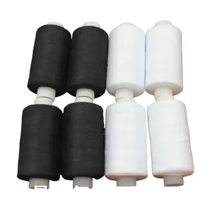 500 Yards Premium Black & White Sewing Thread for Crafting