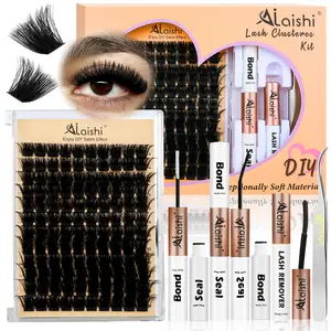 Ailaishi Volume Lash Clusters Kit 80D/90D/100D/150D/200D DIY Lash Cluster Set for Home Use，Eyelash Extension with Waterproof Lash Bond and Seal, Tweezers,in 10–20mm lengths Makeup Cosmetic , DealsForYouDays