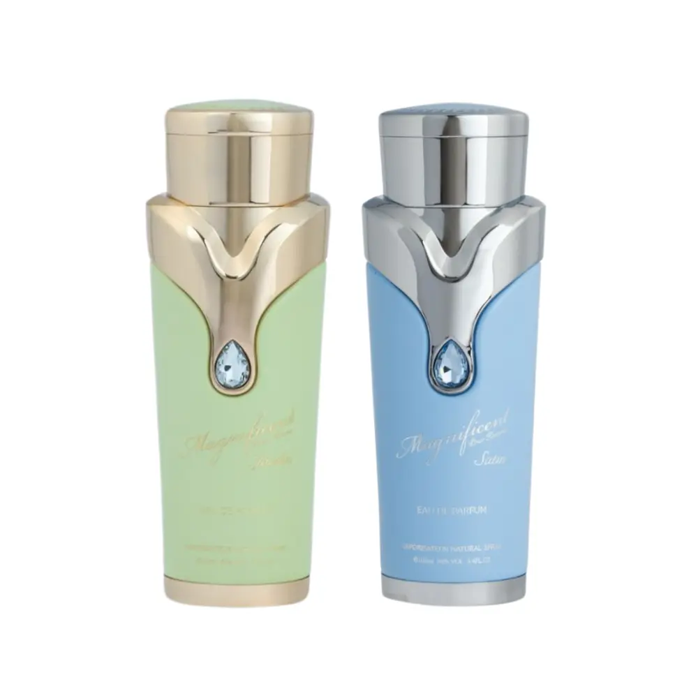 Armaf Magnificent Jardin and Armaf Magnificent Satin Eau de Parfum Spray Combo (3.4 Oz Each)
