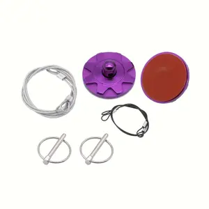 1 set of engine hood pins - CNC machining, polishing treatment, front position, sports racing style, enhancing vehicle appearance, fashionable design for car appearance Car Accessory