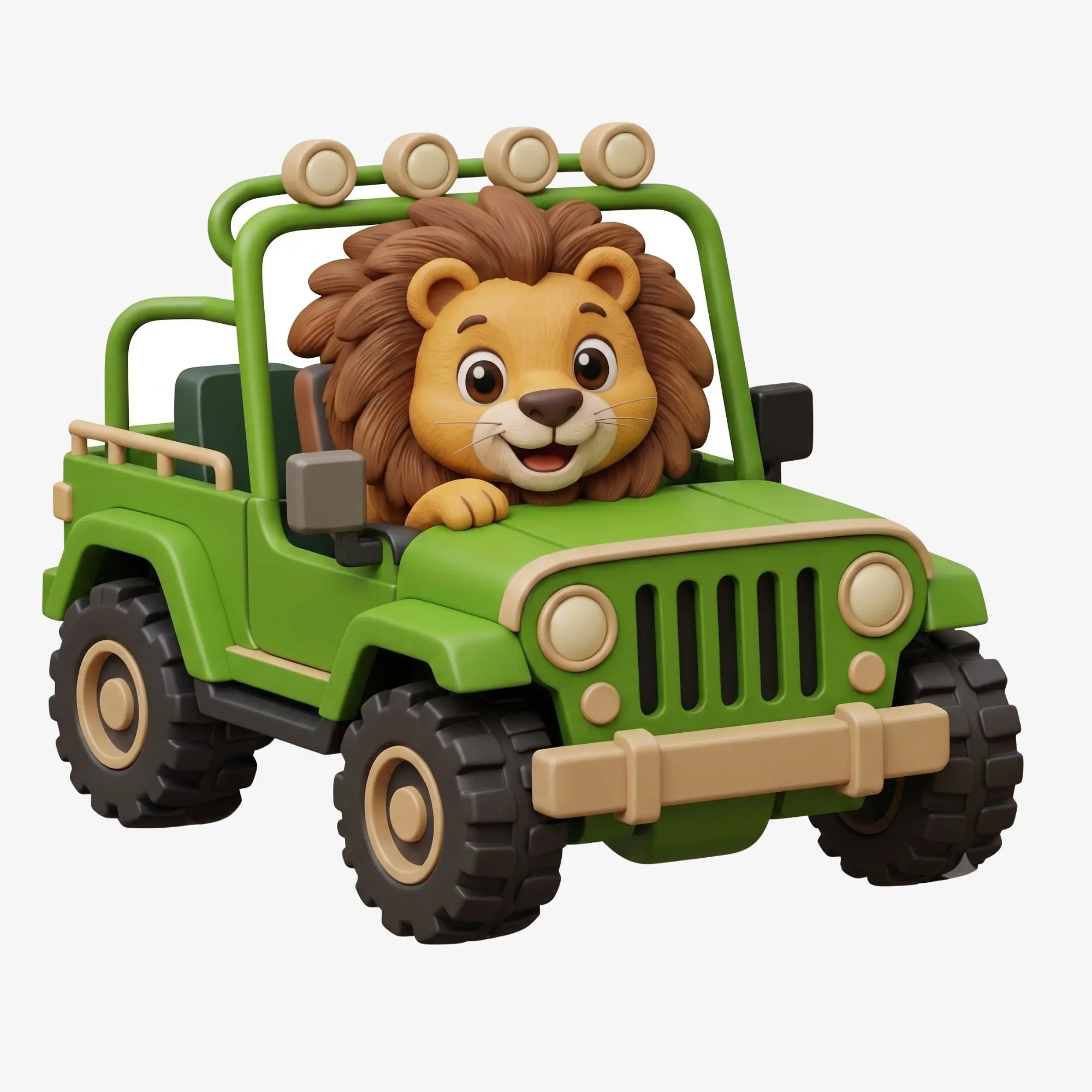Lightweight Safari Adventure Leon-Jeep Custom Character Cut-Out, Festive Party Backdrop Decoration for Home Supplies