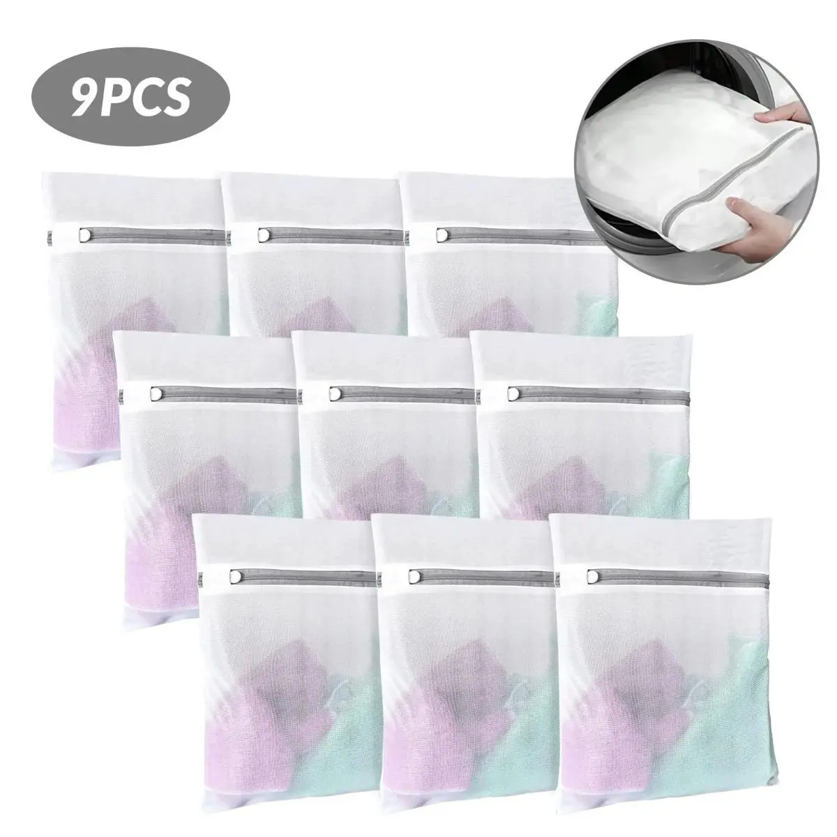 Mesh Zippered PVC Breathable Laundry Bags for Delicates, Underwear - Fashion Accessory Set with Laundry Accessories, 3Pcs, Bra Washing Bags For Laundry, Laundry Wash Bag