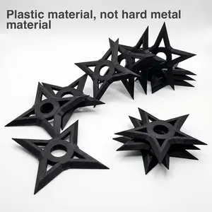 4-Piece Star-Shaped Decorative Toys, Plastic Material, Cool Desktop Accessories & Handheld Items, Perfect Party Favors or Backpack Charms