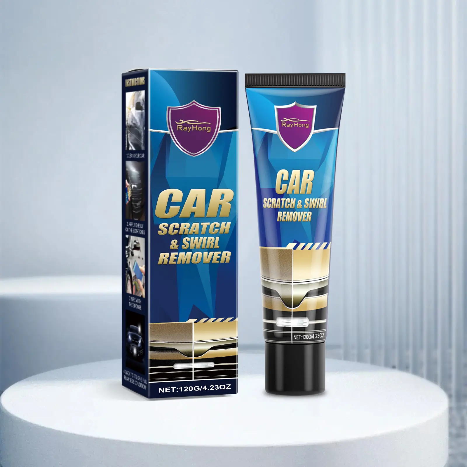 120g Car Scratch & Swirl Remover Cream, Professional Car Paint Restoration & Polishing Tool, Easy DIY Application for Quick Door Ding Fix, Car Paint Polishing