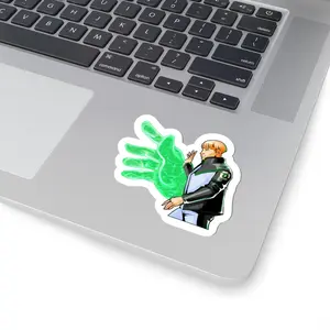 Cool Guy Green Sticker Superhero Movie, Superhero Fans Decorative Sticker