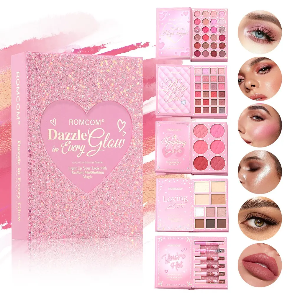 New Beauty Set Box, Five-Layer Makeup Magic Book, Eyeshadow, Blush, Highlighter, Lipstick, Mascara, Multi-Functional Cosmetic Gift, Makeup Palette Set, Face Makeup Sets, Glamour Set, Makeup Kits