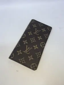 Pre-owned Louis Vuitton coated canvas Small Leather Goods Portefeuille Brazza Long Wallet 【Senza 2U 】