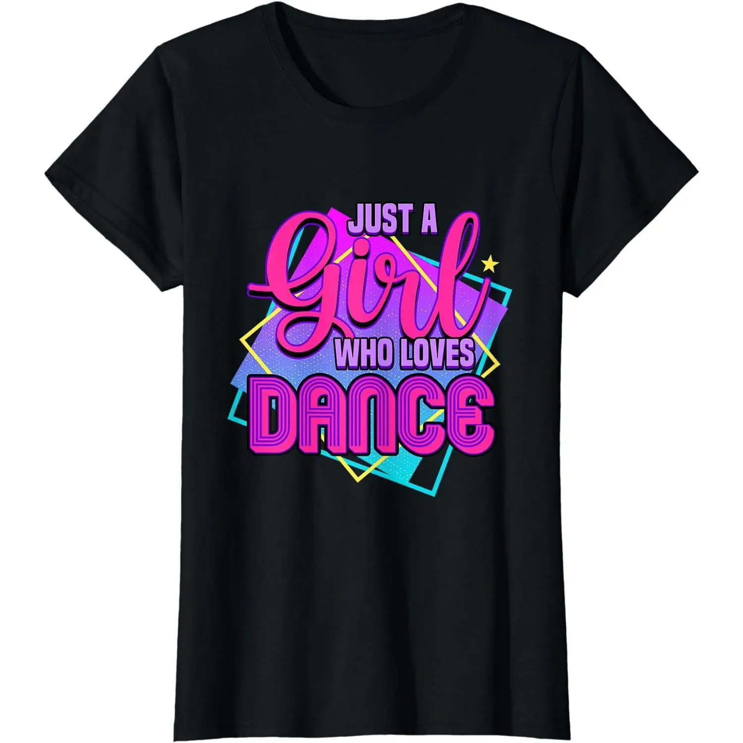 100% Cotton Just A Girl Who Loves Dance Ballet Breakdance Hip Hop T-Shirt Top Vintage