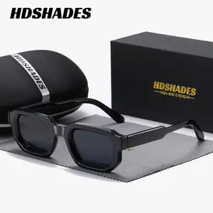 HDSHADES Unisex Literary Full Frame Sunglasses Rock Exercise Rectangle Frame Sunglasses UV400