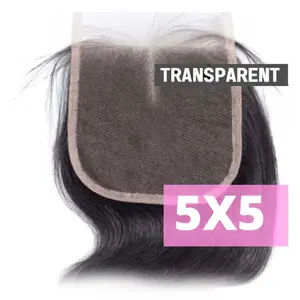 5x5 Transparent Lace Closure - Natural Black #1B 40%OFF