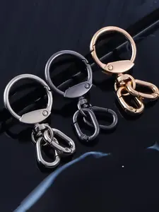 Swivel Clasp Clip, Metal Lobster Claw Clasps, Swivel Clasp with Key Rings for Keychain Making, DIY Crafts, Hanging Bag Buckle